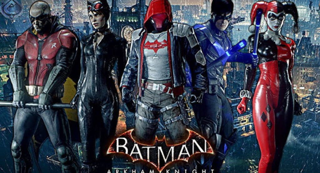 this image shown in  Marvel Superheroes in “Batman: Arkham Knight”