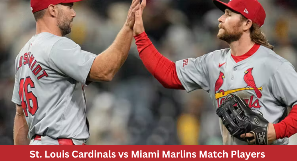 this image shown in St. Louis Cardinals vs Miami Marlins Match Players